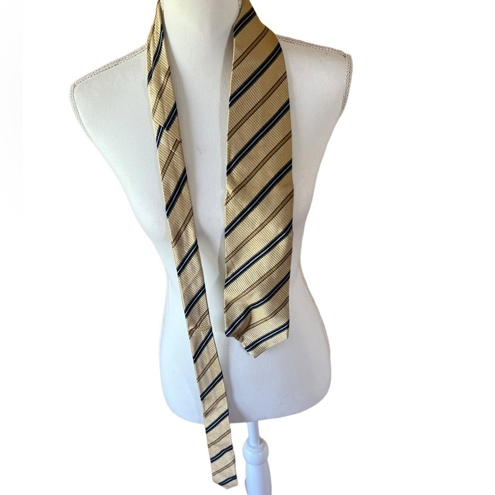 J. Z. Richards for Nordstrom Gold Blue Striped Silk Tie Men’s One Size